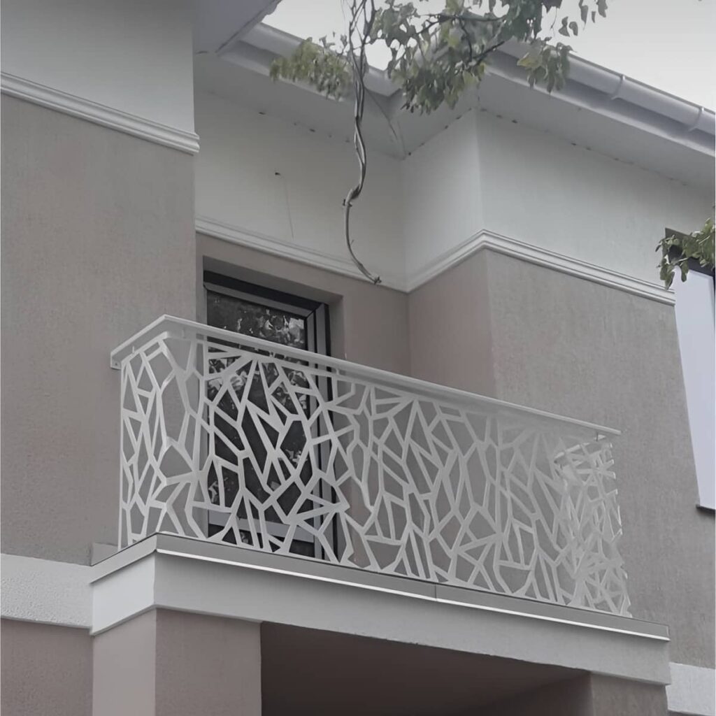 نرده پله مدرن فلزی