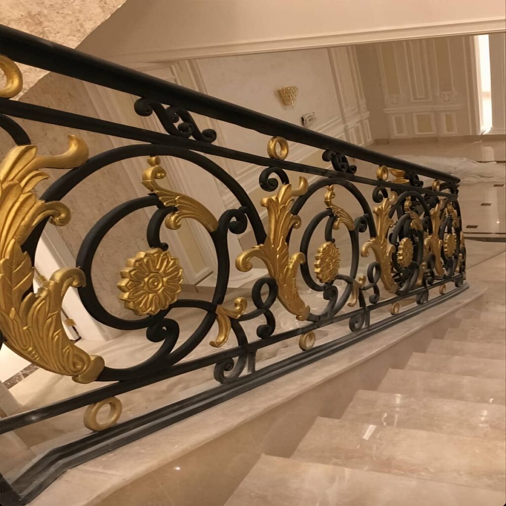 نرده تراس فلزی مشکی