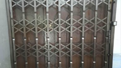 حفاظ کرکره ای فلزی ورودی مرطوب