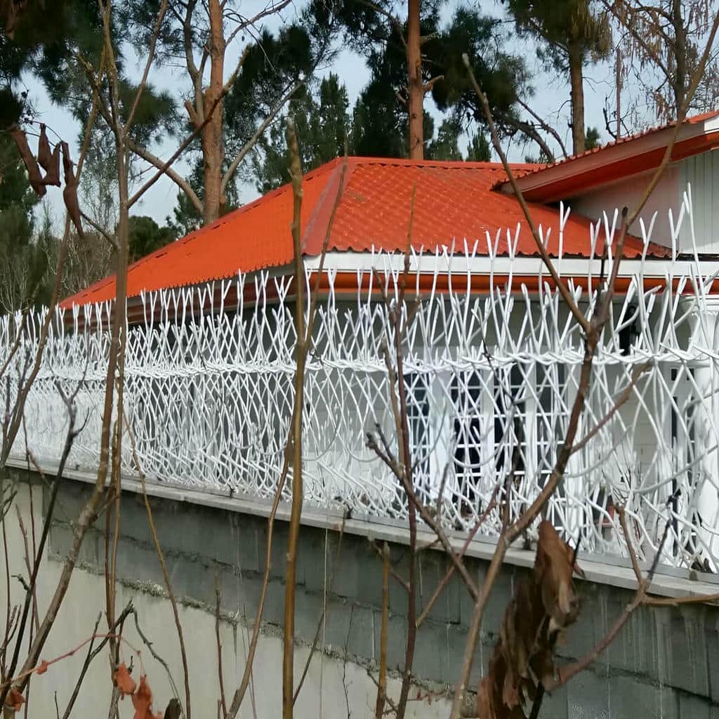 حفاظ دیوار مشکی بالای حیاط مسکونی استان سمنان