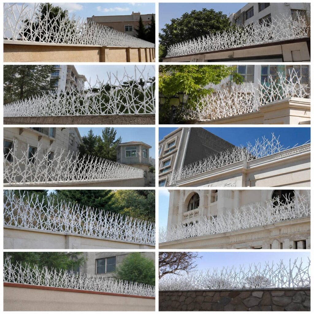 نرده روی دیوار کنار ستون سنگی استان خراسان جنوبی