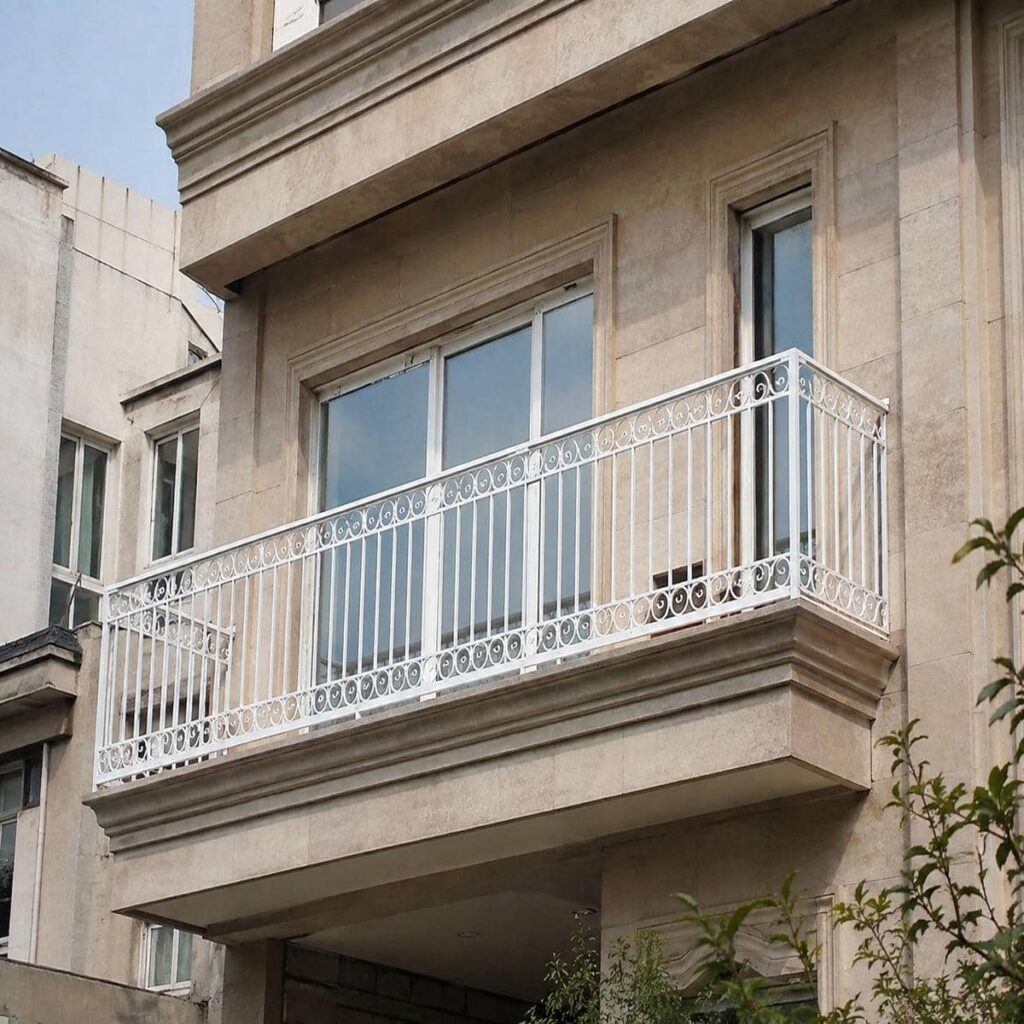 نمای نزدیک پوشش رنگ پودری روی قاب فلزی نمای نزدیک پوشش رنگ پودری روی قاب فلزی