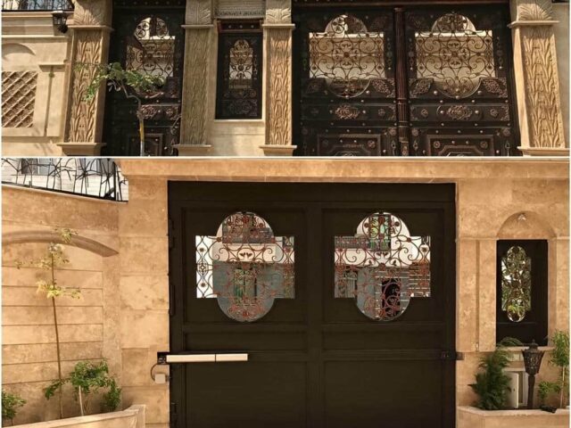 جک درب پارکینگ در بجنورد روی لنگه آهنی مشکی مرکز تخصصی فروش جک درب پارکینگ در بجنورد و حومه