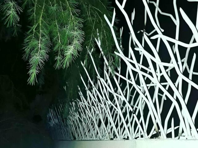 حفاظ دیوار شاخ گوزنی مشکی روی دیوار آجری اهواز مرکز فروش حفاظ دیوار برای پروژههای اهواز و حومه